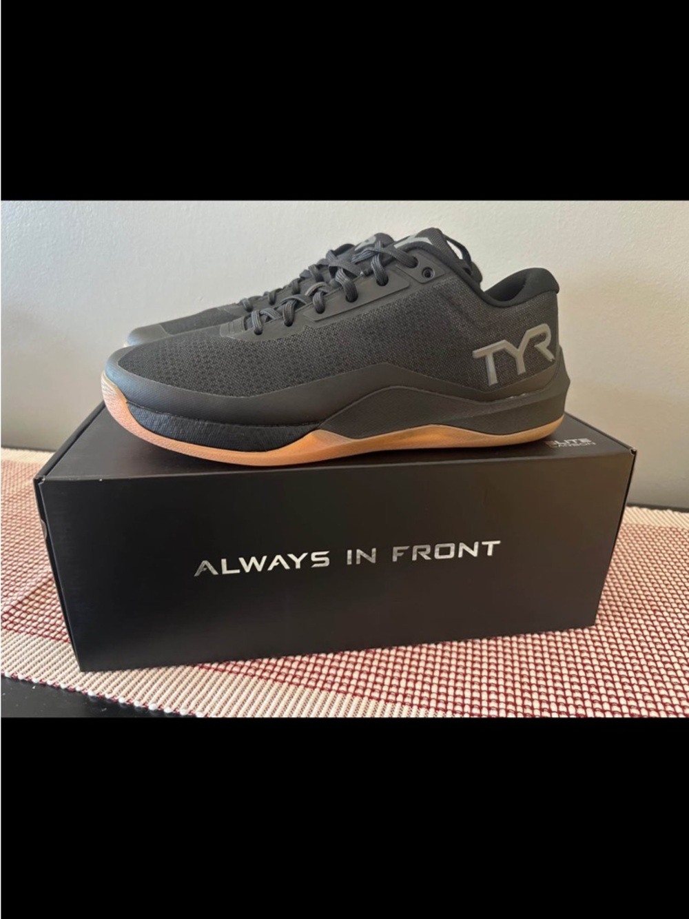 TYR Men's Black Athletic Shoes with Gum Sole